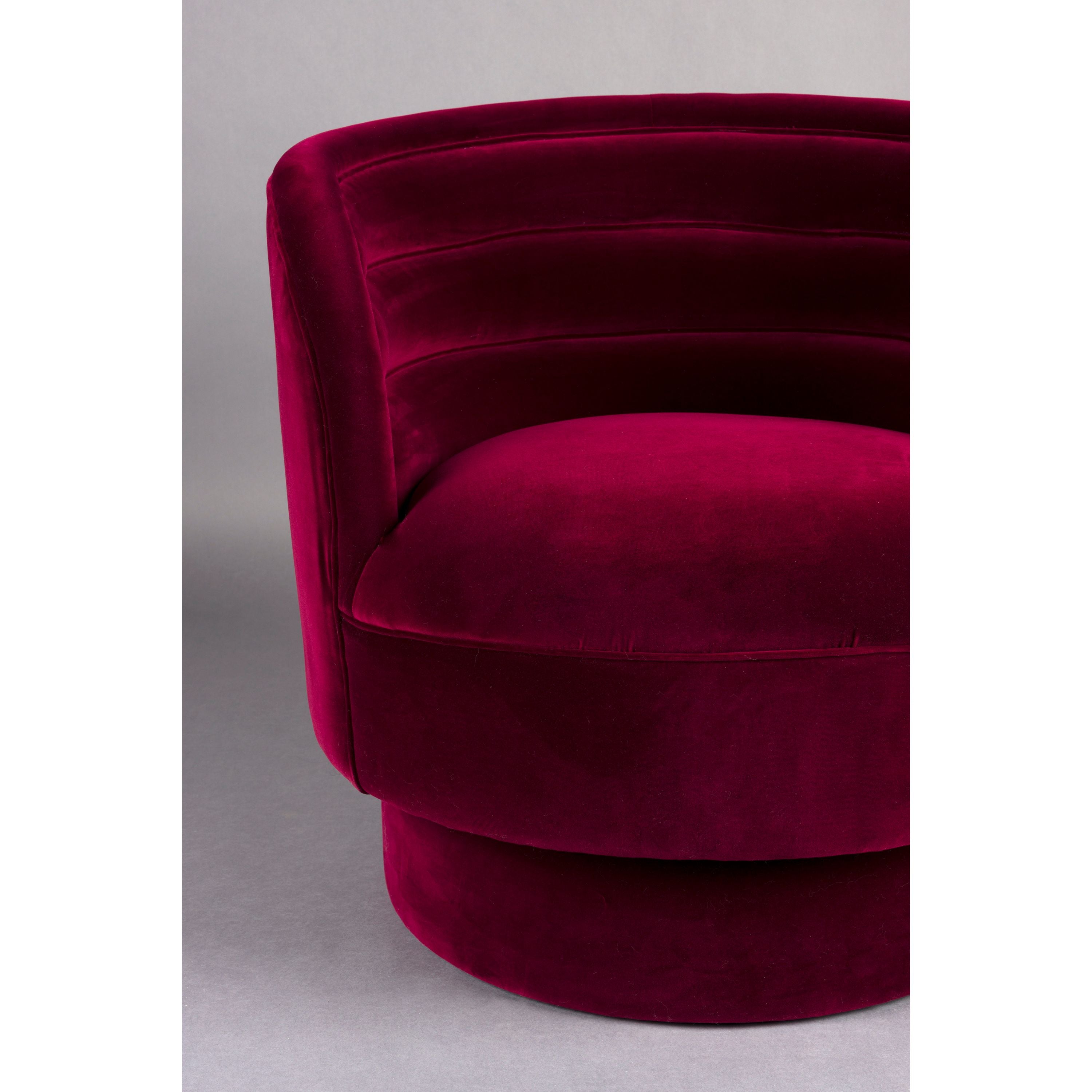 Dutchbone Dorothy Fauteuil Velvet Rood