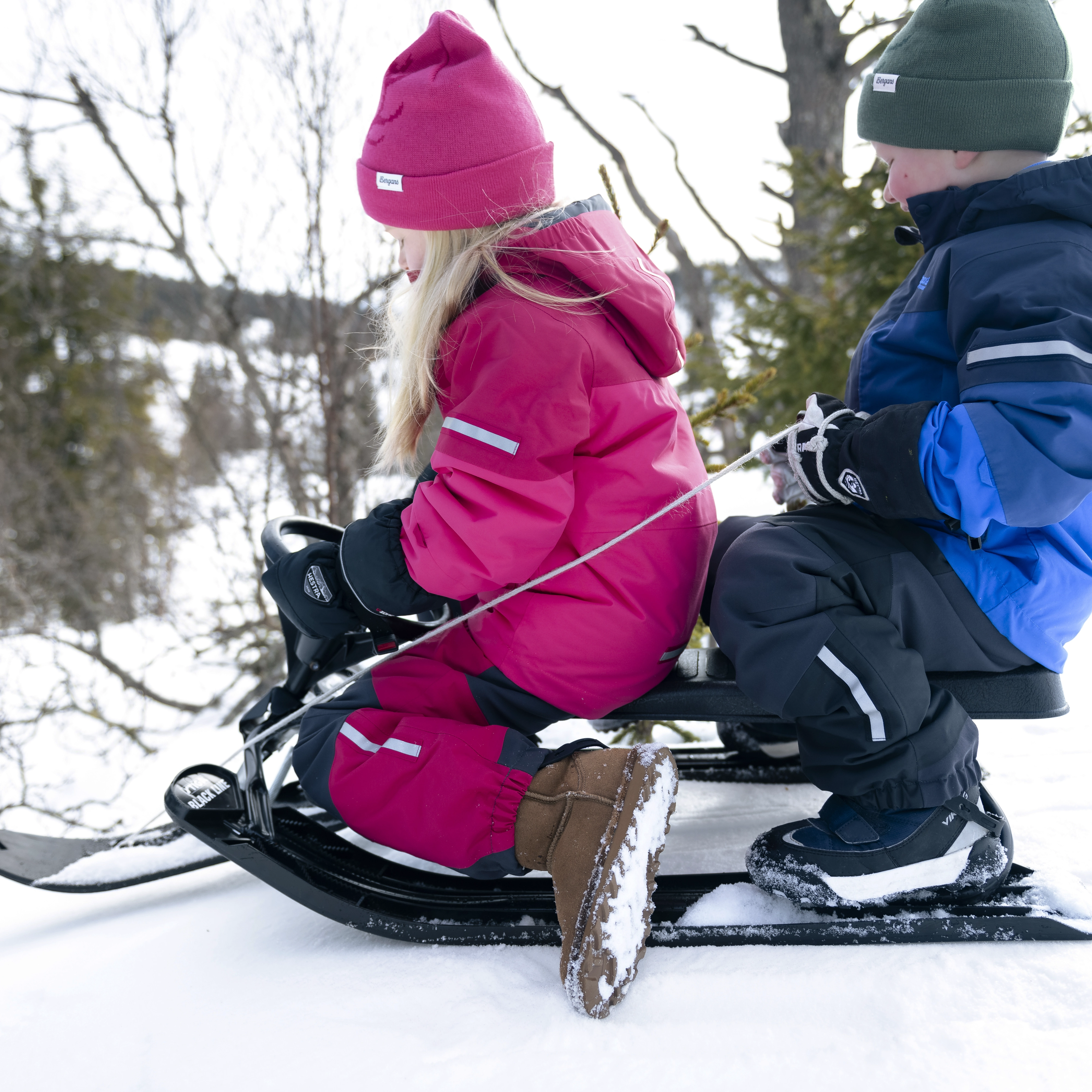 Lilletind Insulated Kids Jacket Raspberry Red / Raspberry Pink