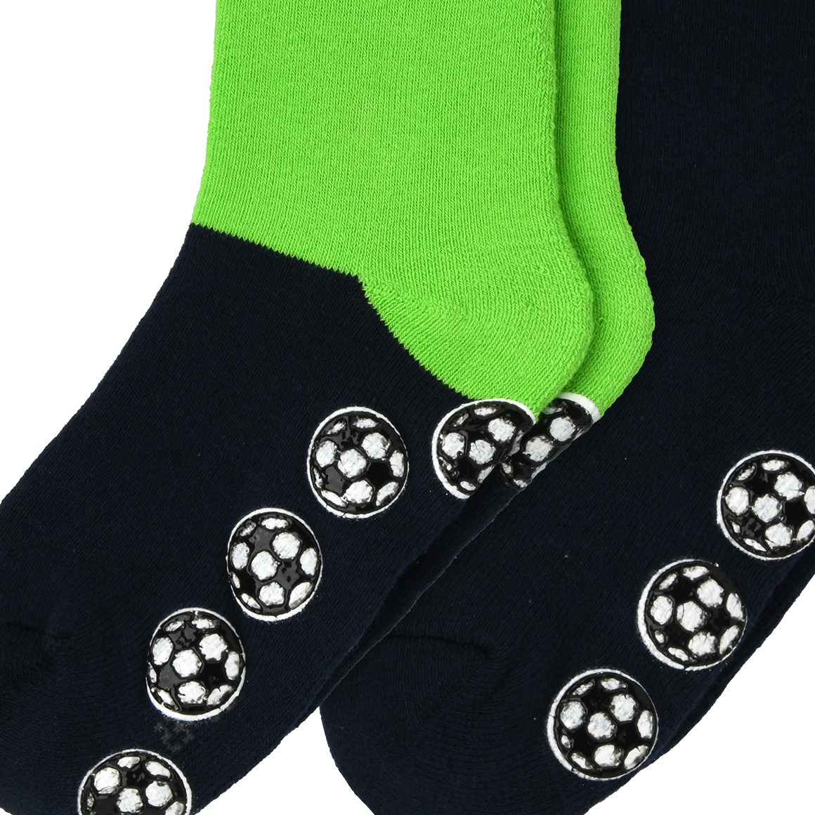 Topolino 2 Paar Jungen Stoppersocken im Set dunkelblau / neongrün