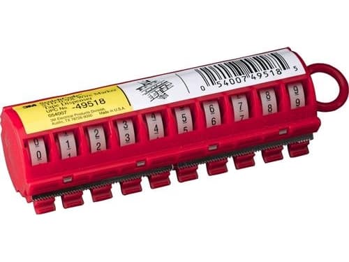 3M STD-0-9, Plast, Rød, Hvit, Gult, 2,4 m, 5,46 mm, 25 stykker