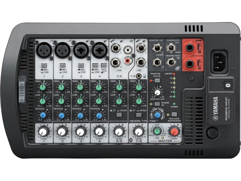 Yamaha PA-System STAGEPAS 400BT mit 400 W Portables PA-System mit 8-Kanal-Mixer und Bluetooth-Konnektivität