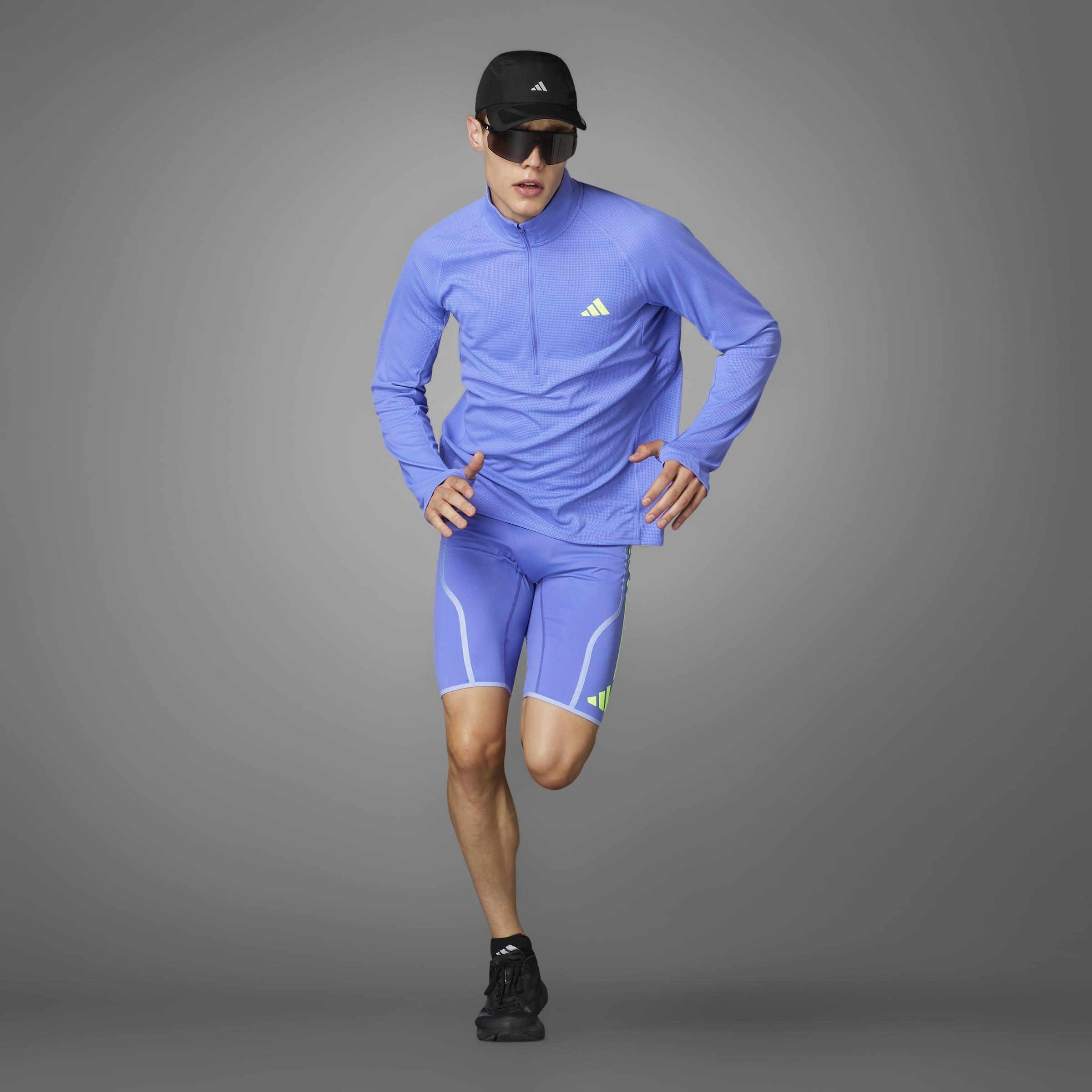adidas Adizero Quarter Zip Top Mens