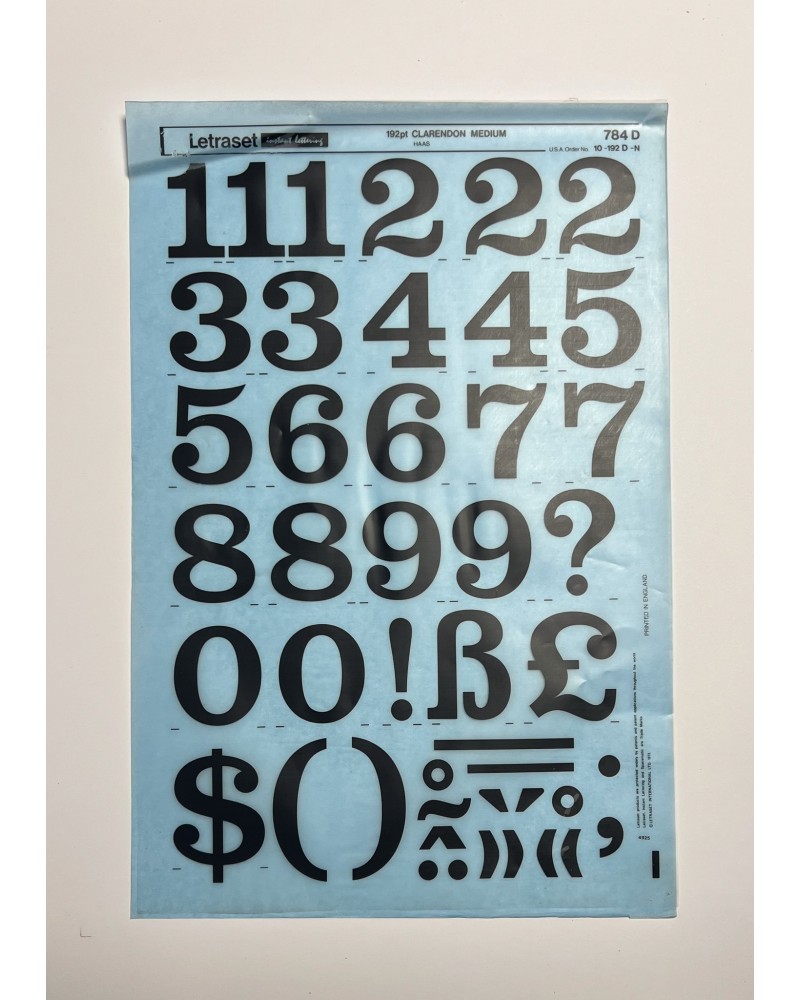 letraset-784D- CLARENDON MEDIUM - 192pt