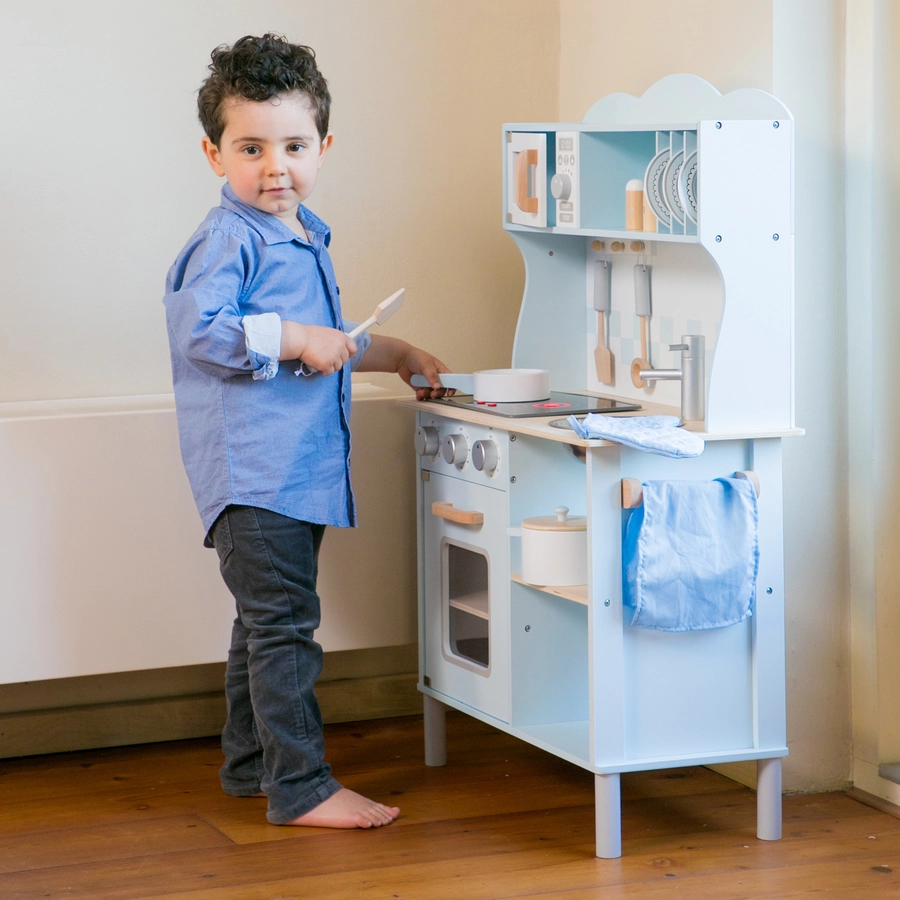 New Classic Toys Spielküche Modern mit Kochfeld, blau
