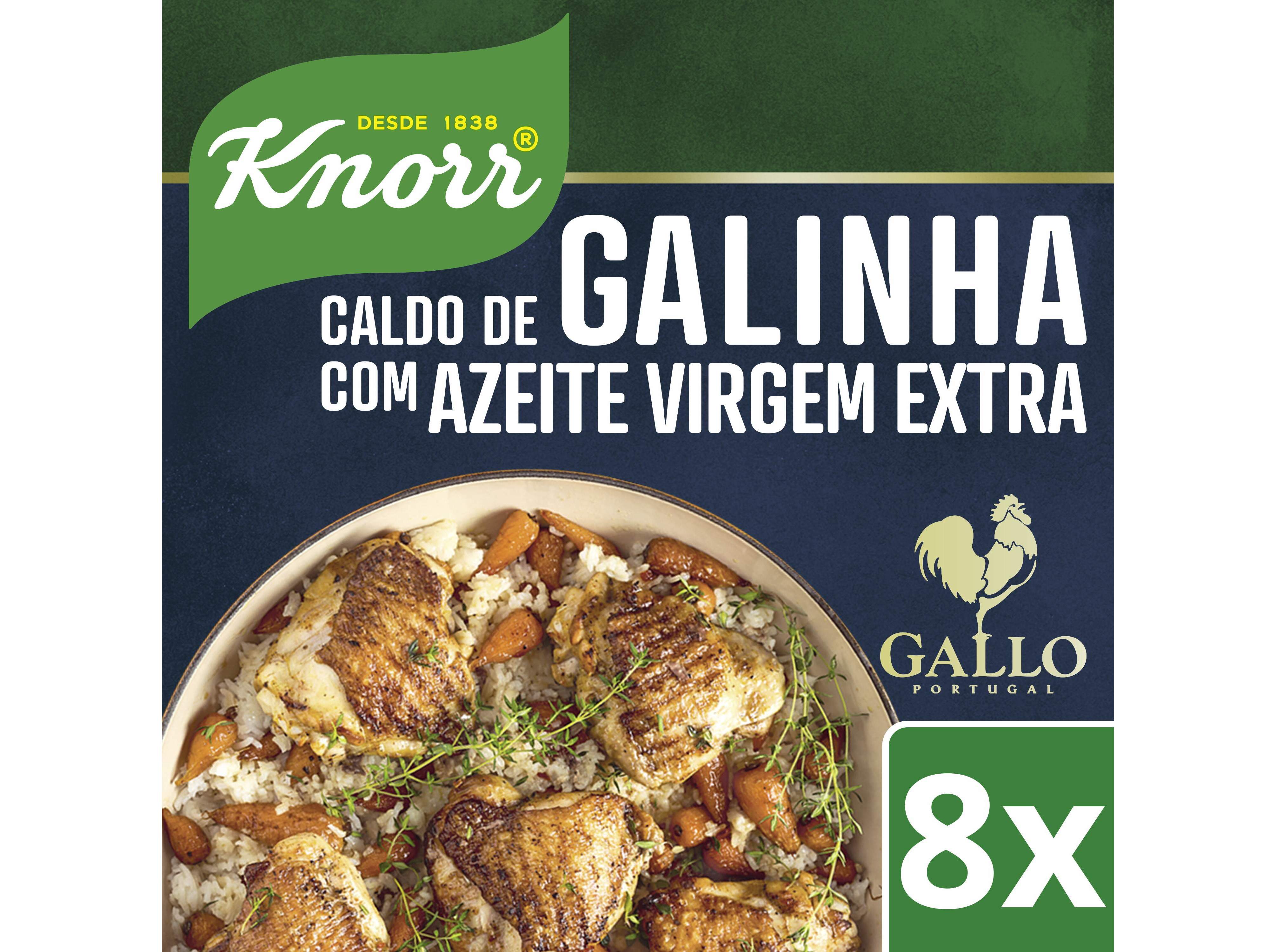 CALDO GALINHA KNORR AZEITE VIRGEM EXTRA GALLO 80G