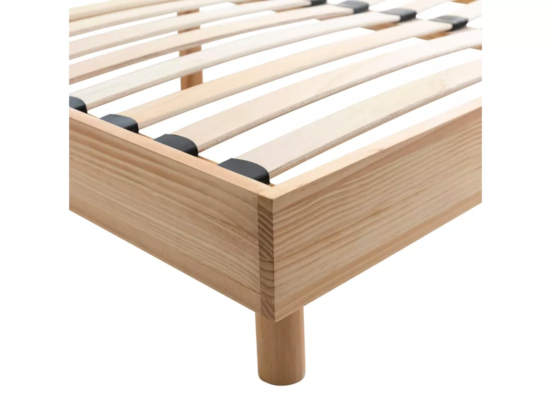 Sommier kit en bois massif naturel 140x190