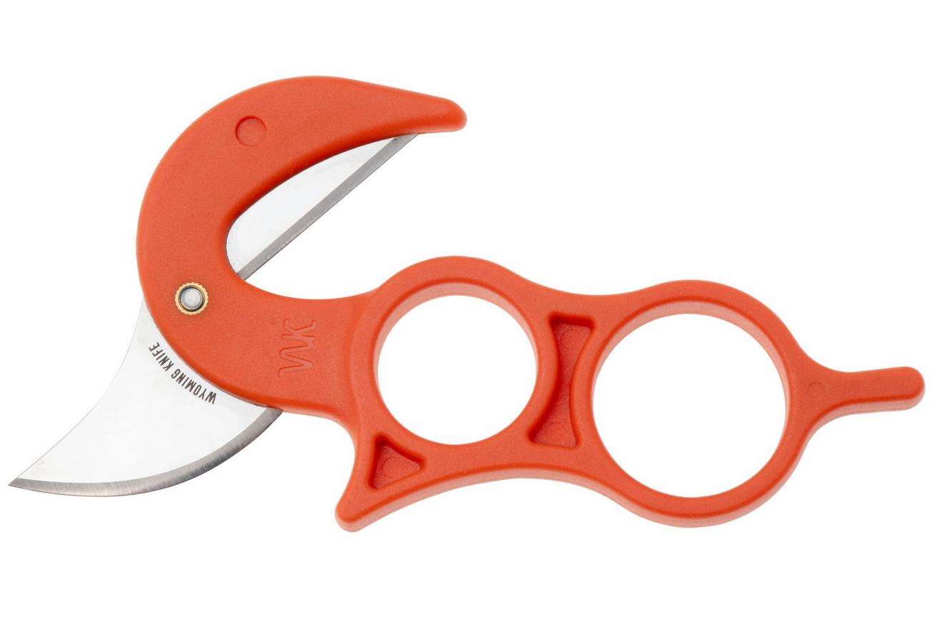 Wyoming Knife WY3 The Original Field Dressing Knife, Orange Polymer, ontweidingsmes, nylon schede