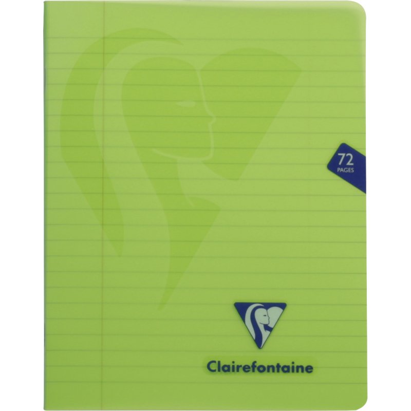 Cahier piqué Clairefontaine Mimesys 16,5 x 21 cm ligné 72 pages couleurs assorties