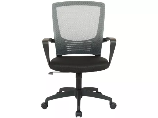 Chaise de bureau - Similicuir & Plastique - Noir / Gris - Kampen