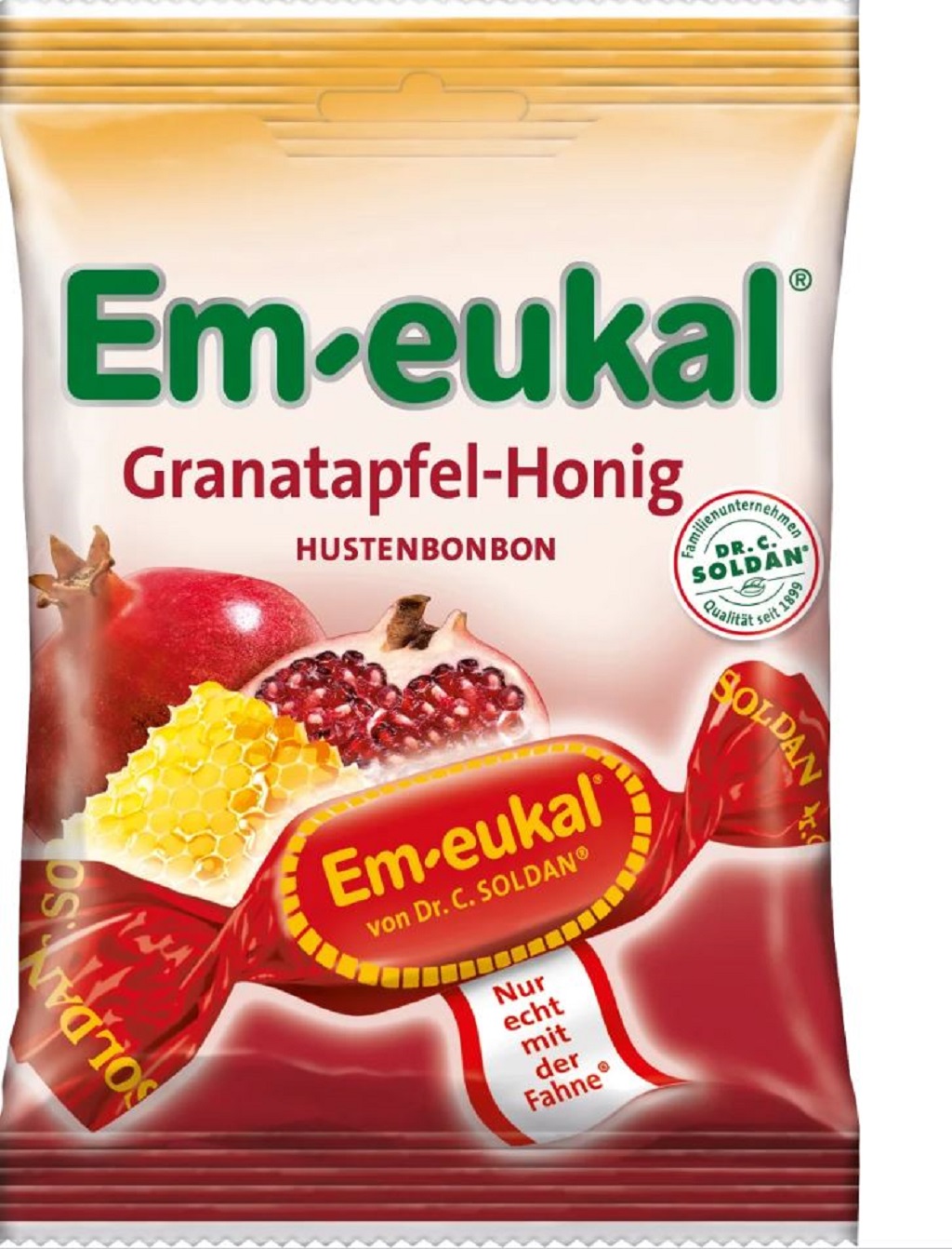 Em-eukal Granatapfel-Honig Hustenbonbons 75g MHD 28.02.27 MHD:30.9.27