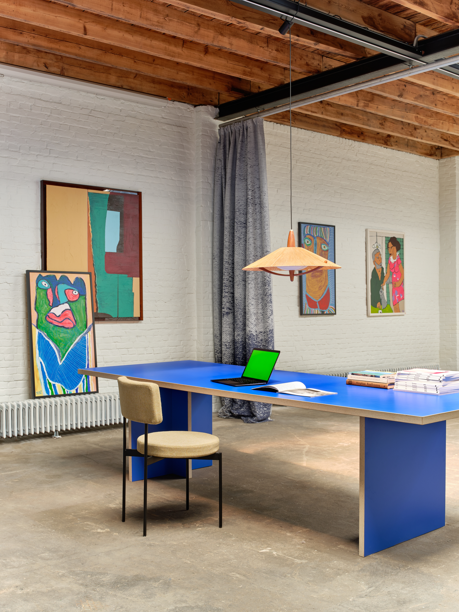 Eettafel Rectangular 280x100 blauw