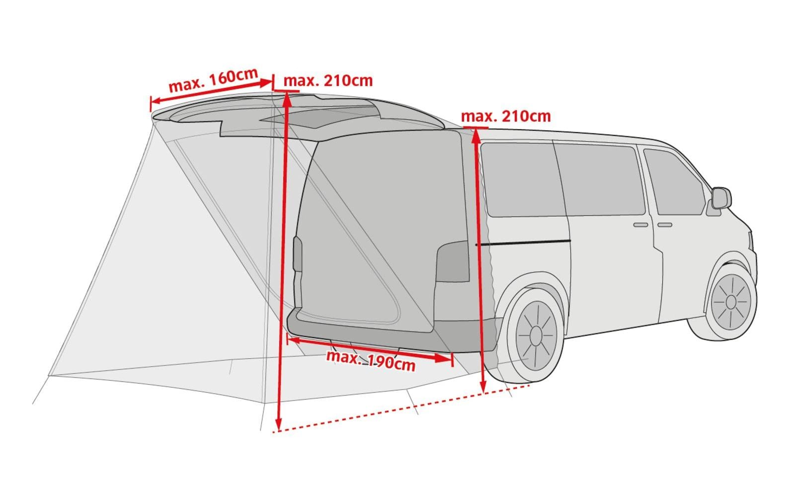 Heckzelt Drive Van Trunk<br>Vorzelt