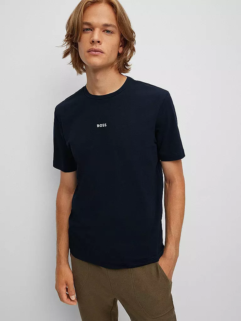 BOSS T-Shirt  Relaxed Fit TCHUP  blau