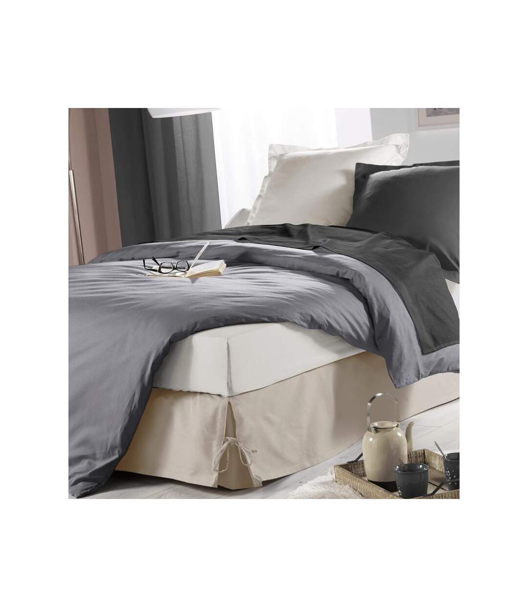 Cache Sommier Sommina 160x200cm Naturel