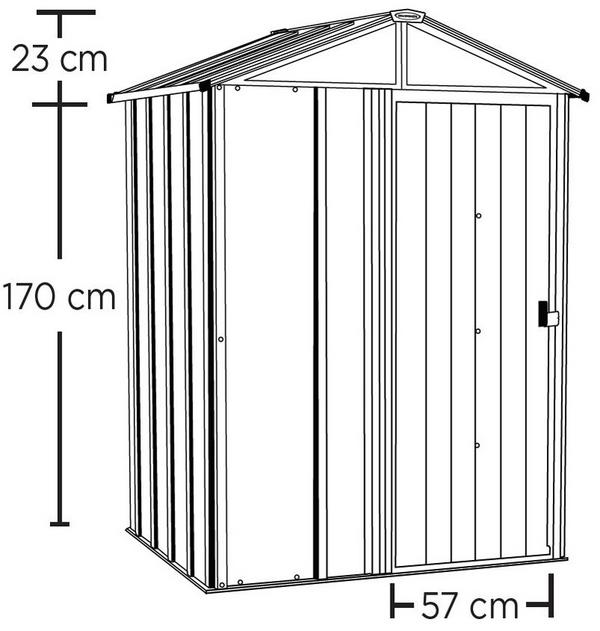 Spacemaker Gerätehaus, ca. B151/H198/T122 cm
