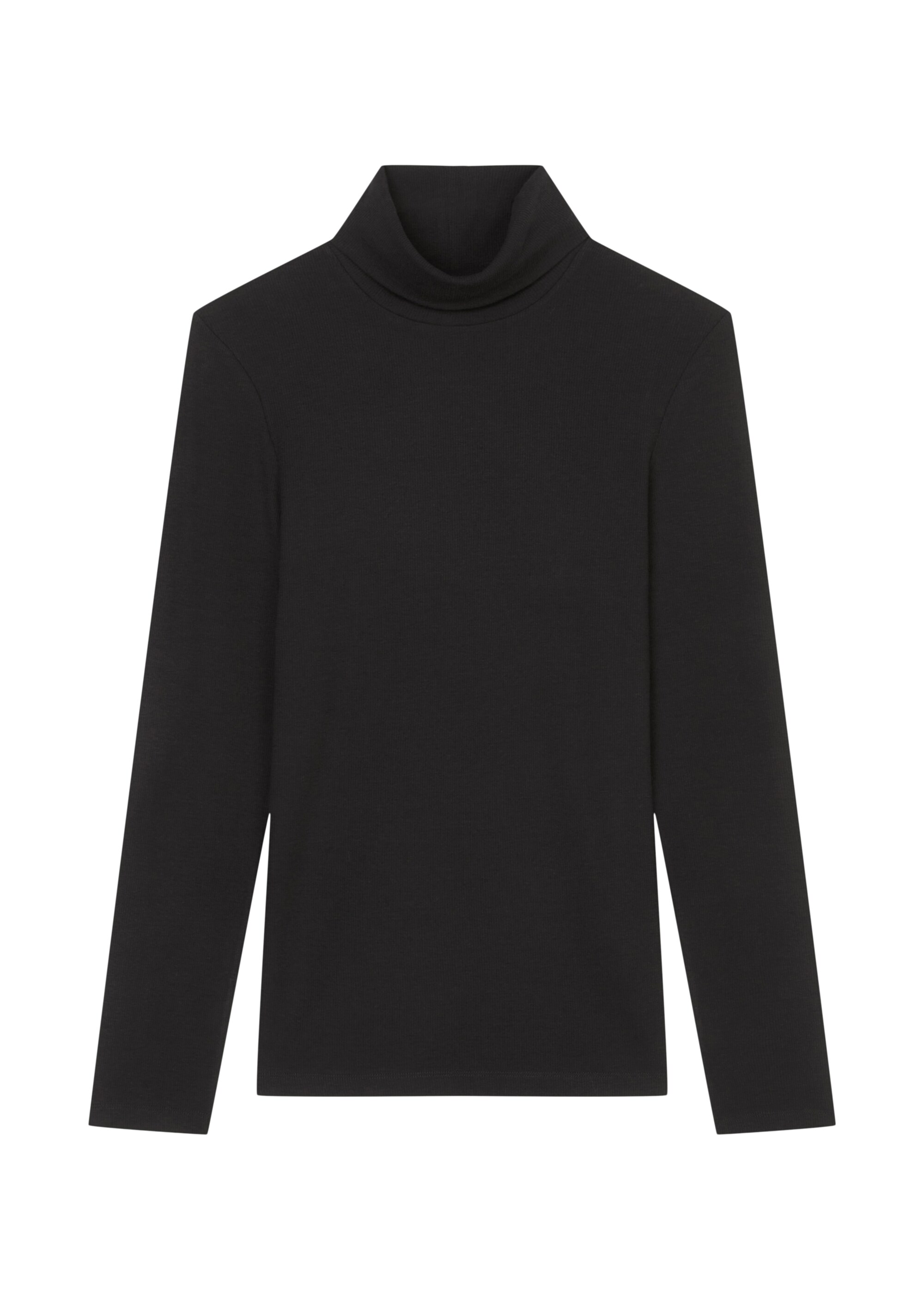 Rollkragen-Longsleeve aus soft geripptem Jersey