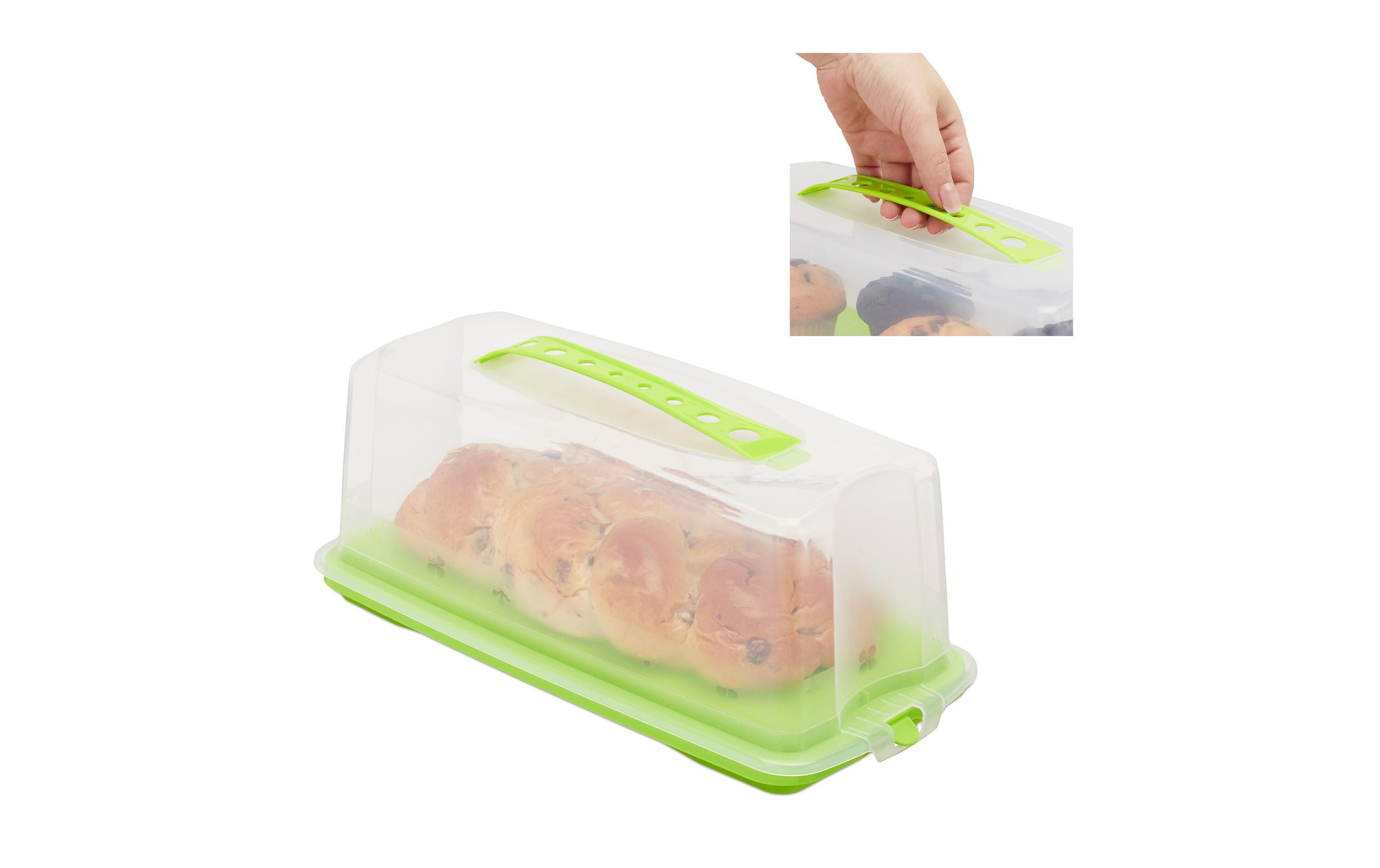 Cakebutler Grün/TransparentKuchenträger mit abnehmbarer Haube