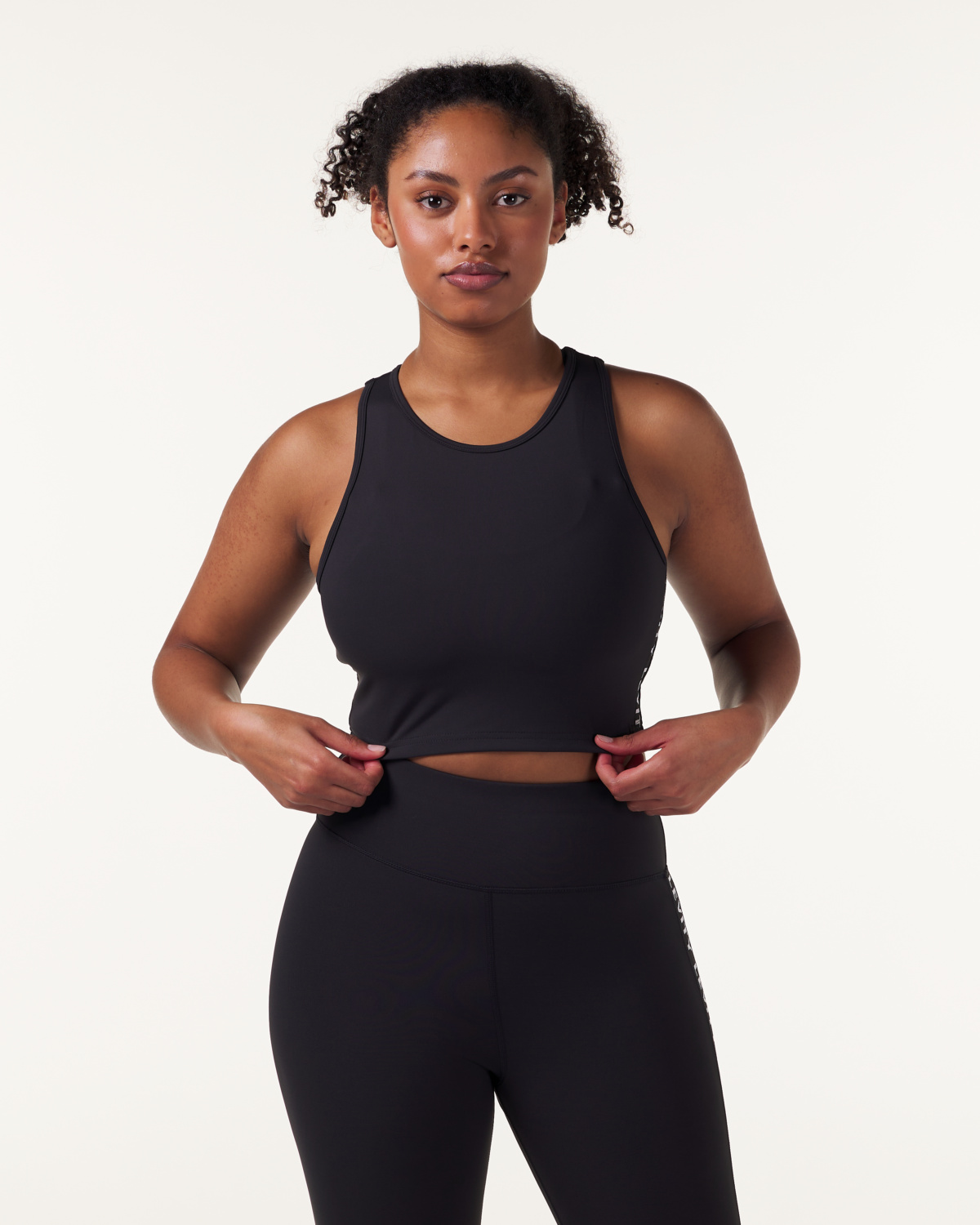 LEVITY Line Up Crop Tank Black