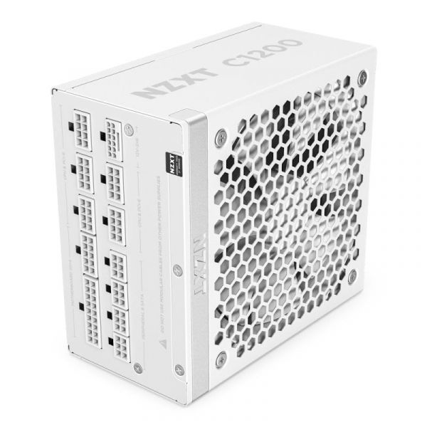 NZXT C1200 Gold ATX 3.1 PCIe 5.1 1200W 80 Plus Gold Modular Branca