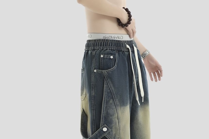 Banash - Gewassen denim shorts met elastische taille