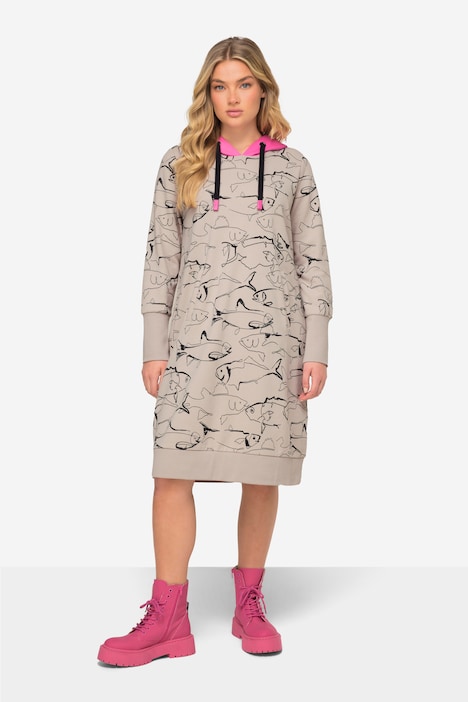Sweatkleid, allover Print