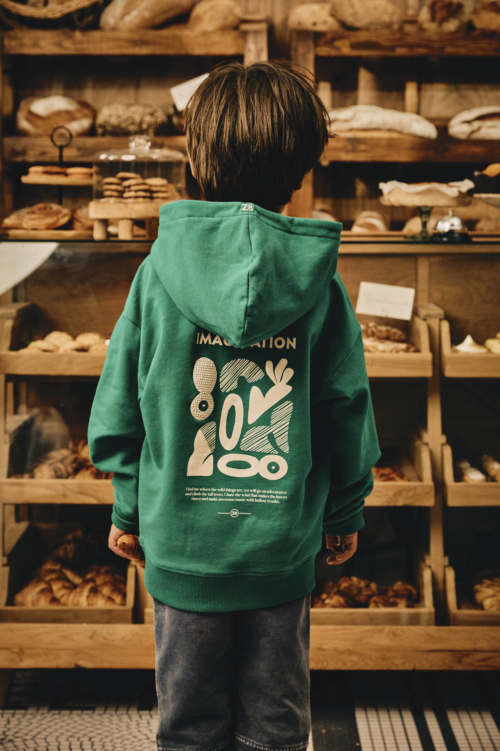Z8 hoodie Vigo met backprint groen