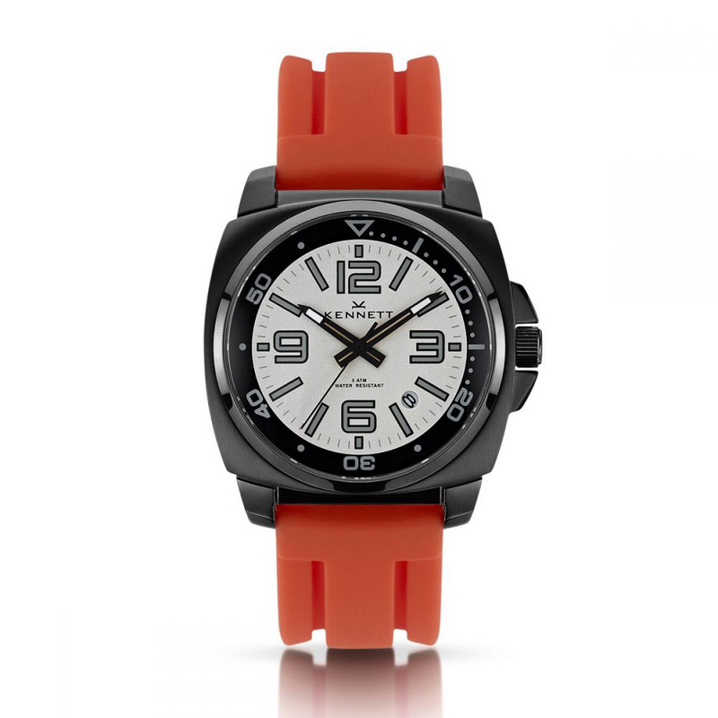 Montre Kennett Valour, Blanc sur orange