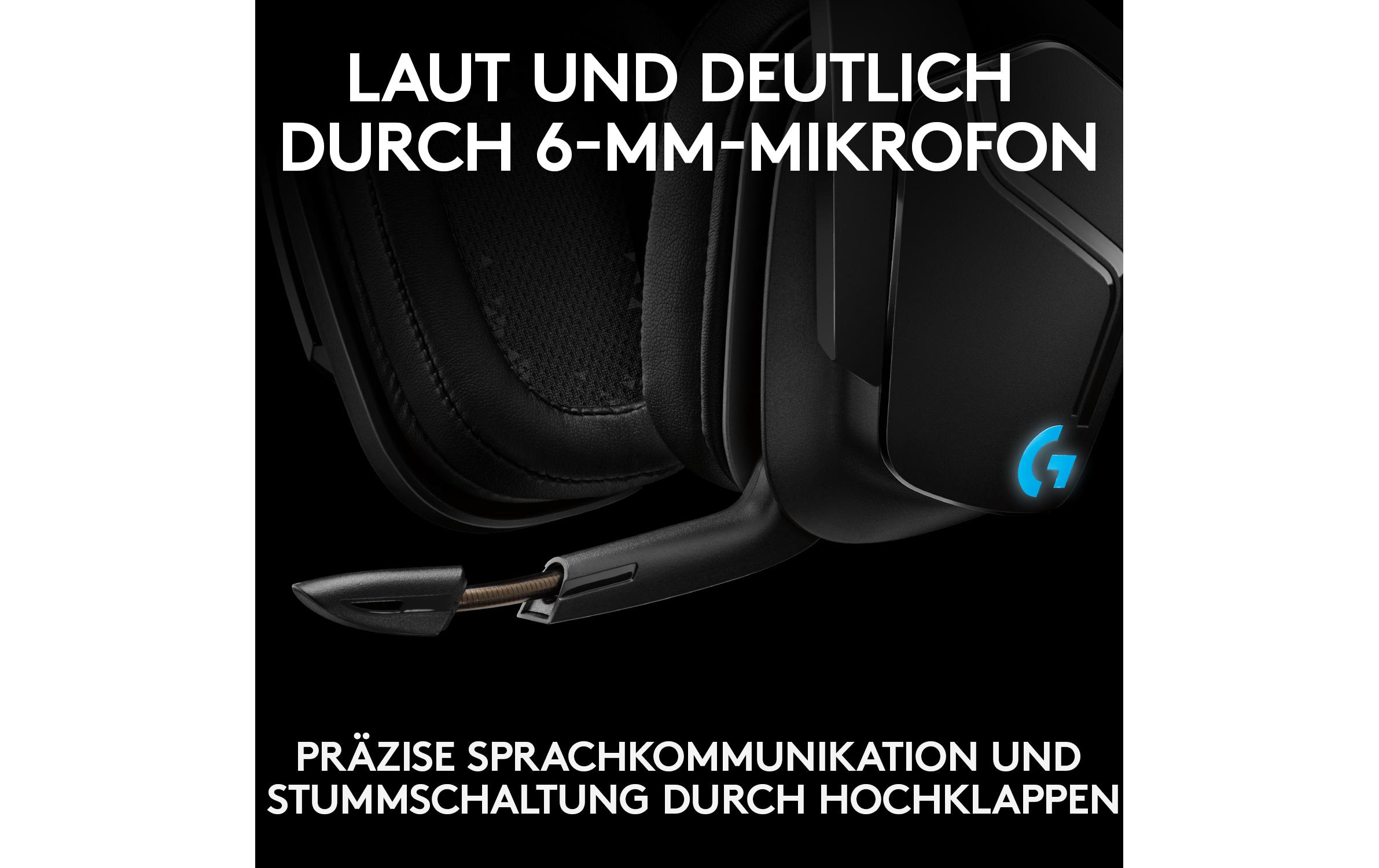 Headset G935 7.1 Surround Wireless SchwarzKabelloses Gaming Headset mit 7.1 Surround Sound und RGB Beleuchtung