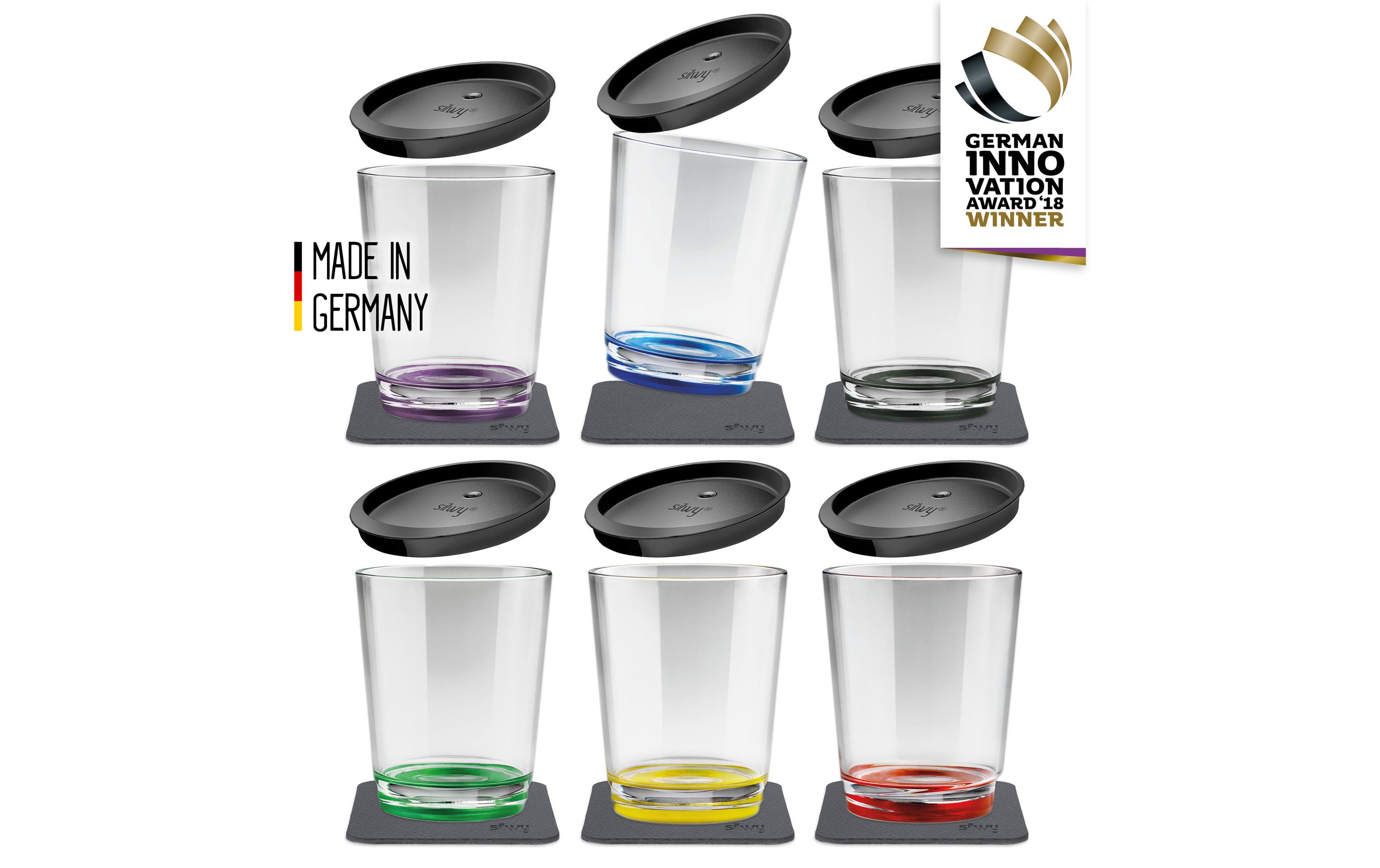 Magnet-Trinkbecher, 6er-SetStand- und bruchsichere Magnet-Trinkbecher, multicolor