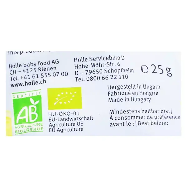 Holle Other Organic Crunchy Snack Arroz Lentilhas +8m 25g