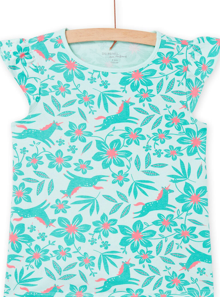 Pyjama bleu glacier enfant fille