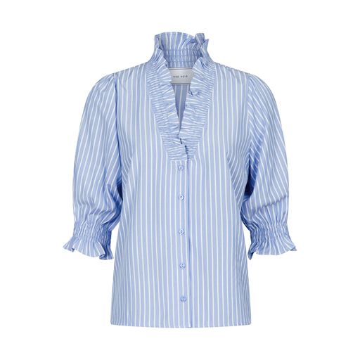Neo Noir Briony Wide Stripe Bluse, Light Blue, 36