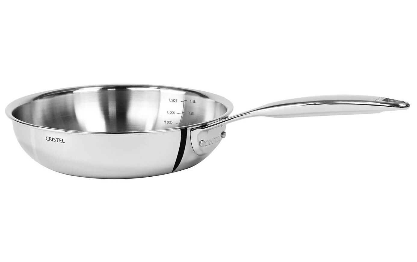 Bratpfanne Castel'Pro Fixe 22 cm<br>Pfanne aus Edelstahl mit festem Griffstiel