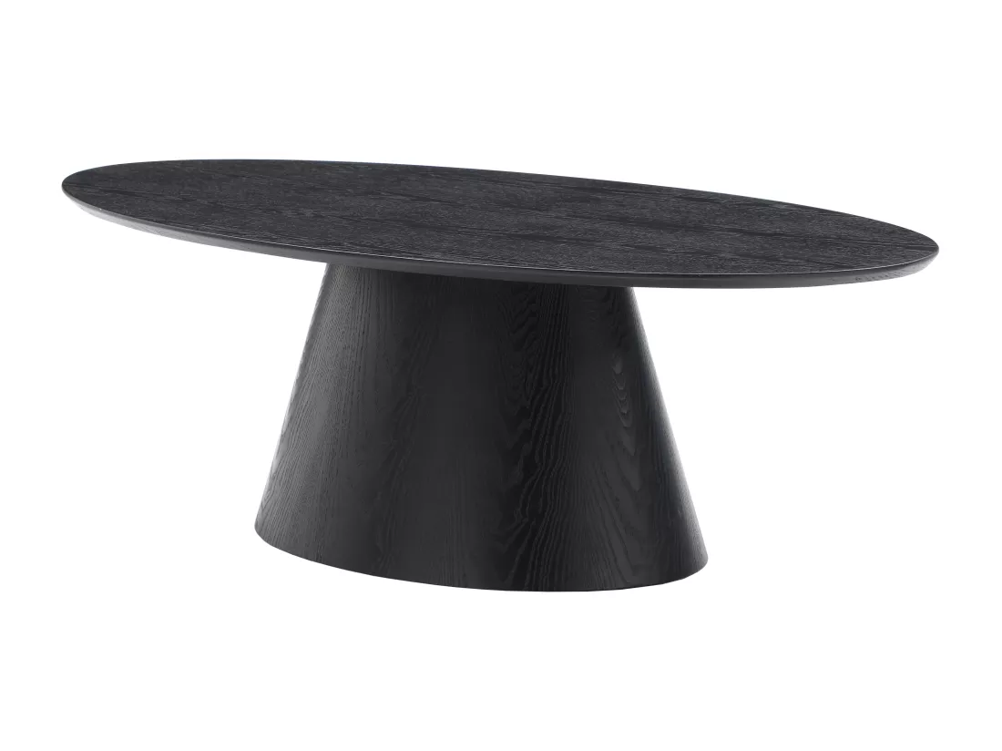 Table basse placage frêne - Noir - ANTELADA