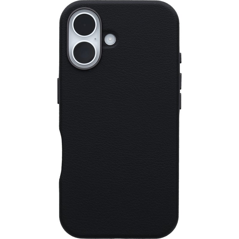 OtterBox Symmetry Series Cactus Leather pour MagSafe pour iPhone 16, Noir Ash