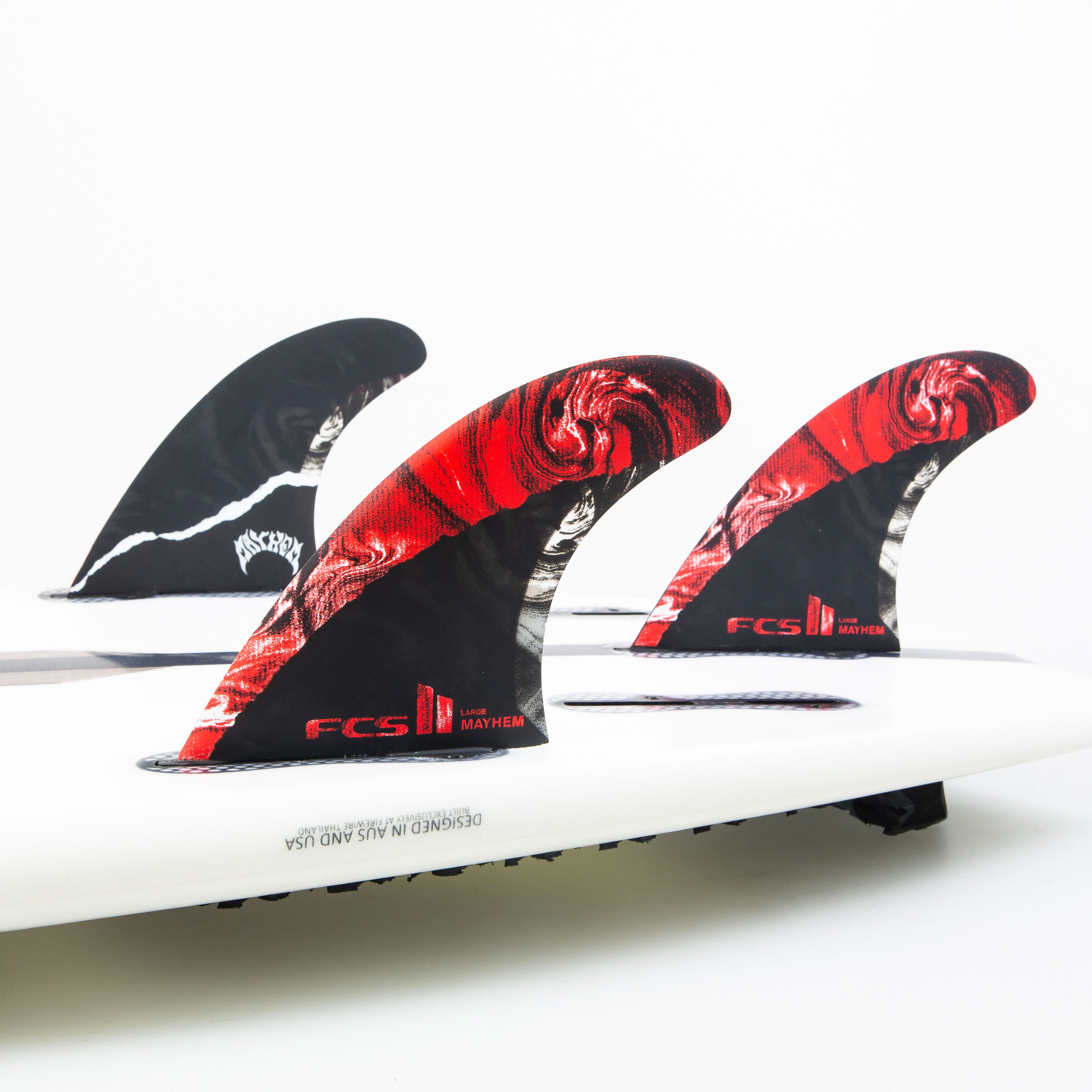 FCS FCS II MB PC Carbon Red - Large Thruster-Quad