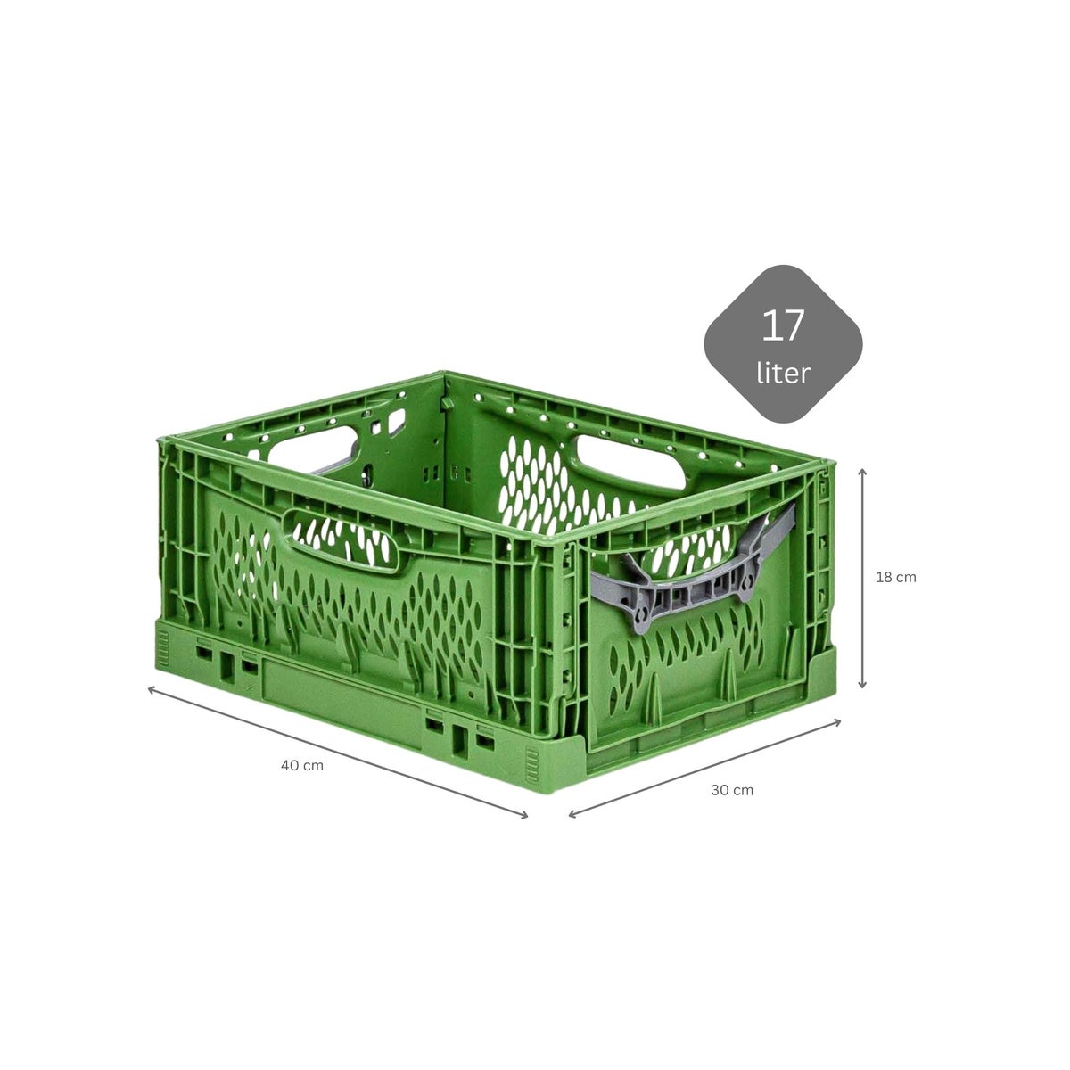 PROREGAL Stevige Professionele Vouwbox Chameleon in industriële kwaliteit HxBxD 18 x 30 x 40 cm 17 liter opvouwbaar stapelbaar