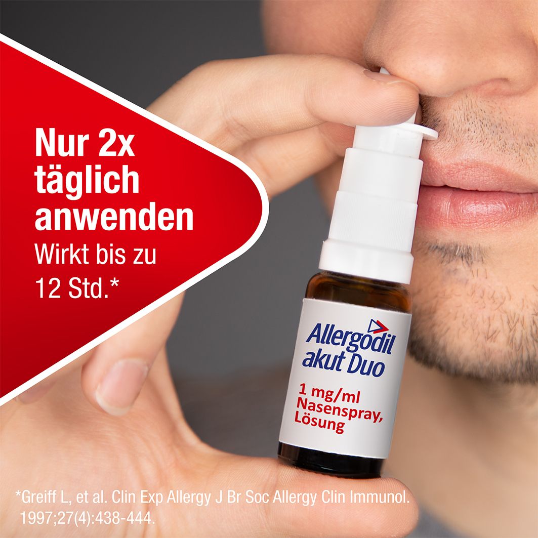 Allergodil® akut Duo: Allergie Kombipack mit Nasenspray (10 ml) und Augentropfen (4 ml), Antiallergikum mit Azelastinhydrochlorid