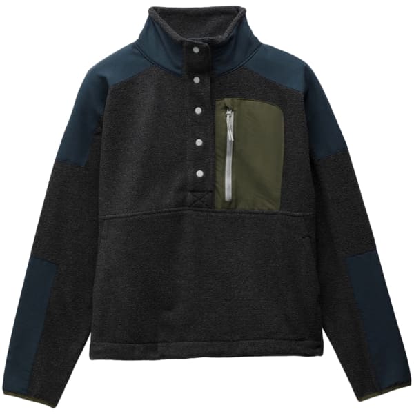 Sweat polaire PRANA PEAK SNAP UP FLEECE W CHARCOAL / STORMY NIGHT