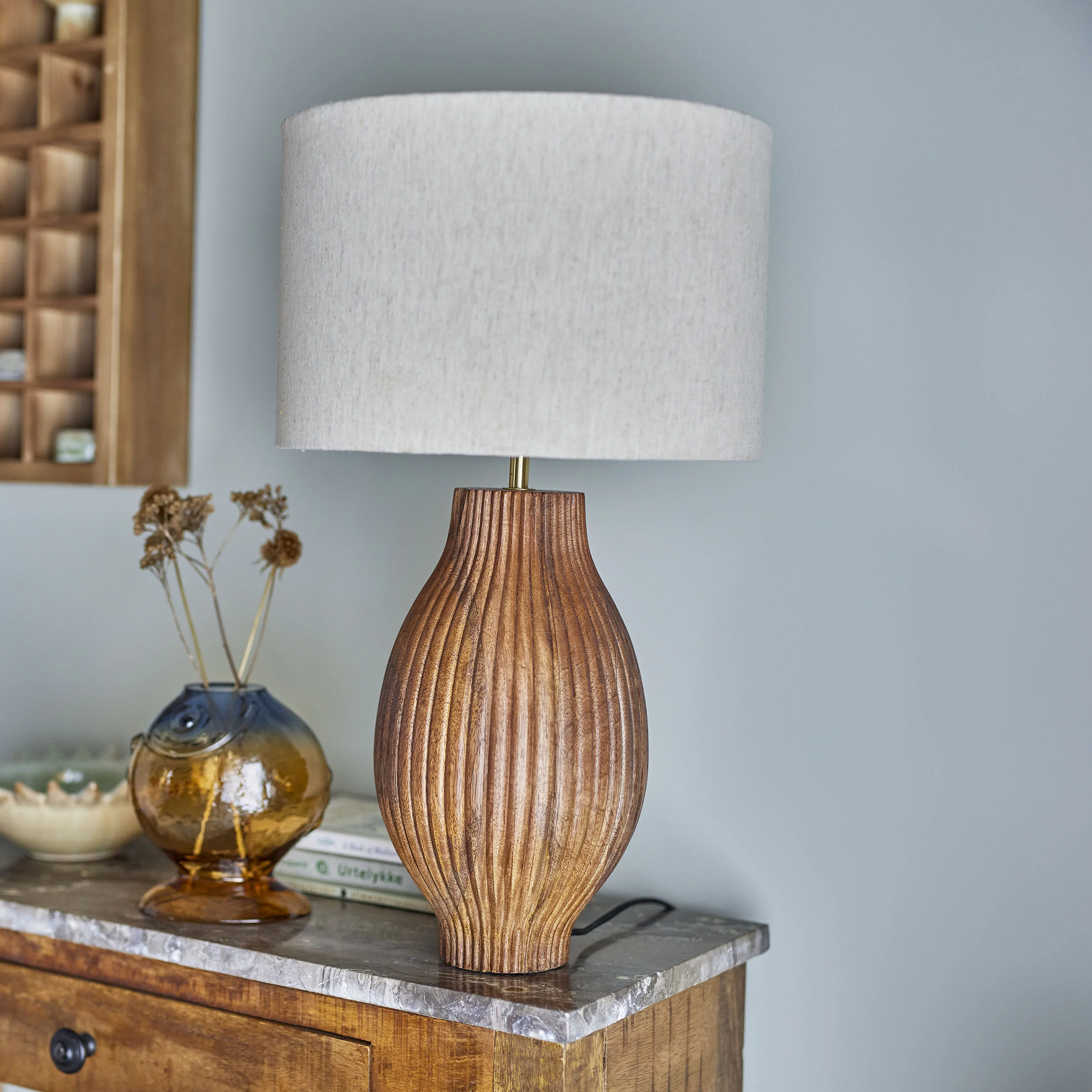 KARELIA - Lampe de table tissu | Beige