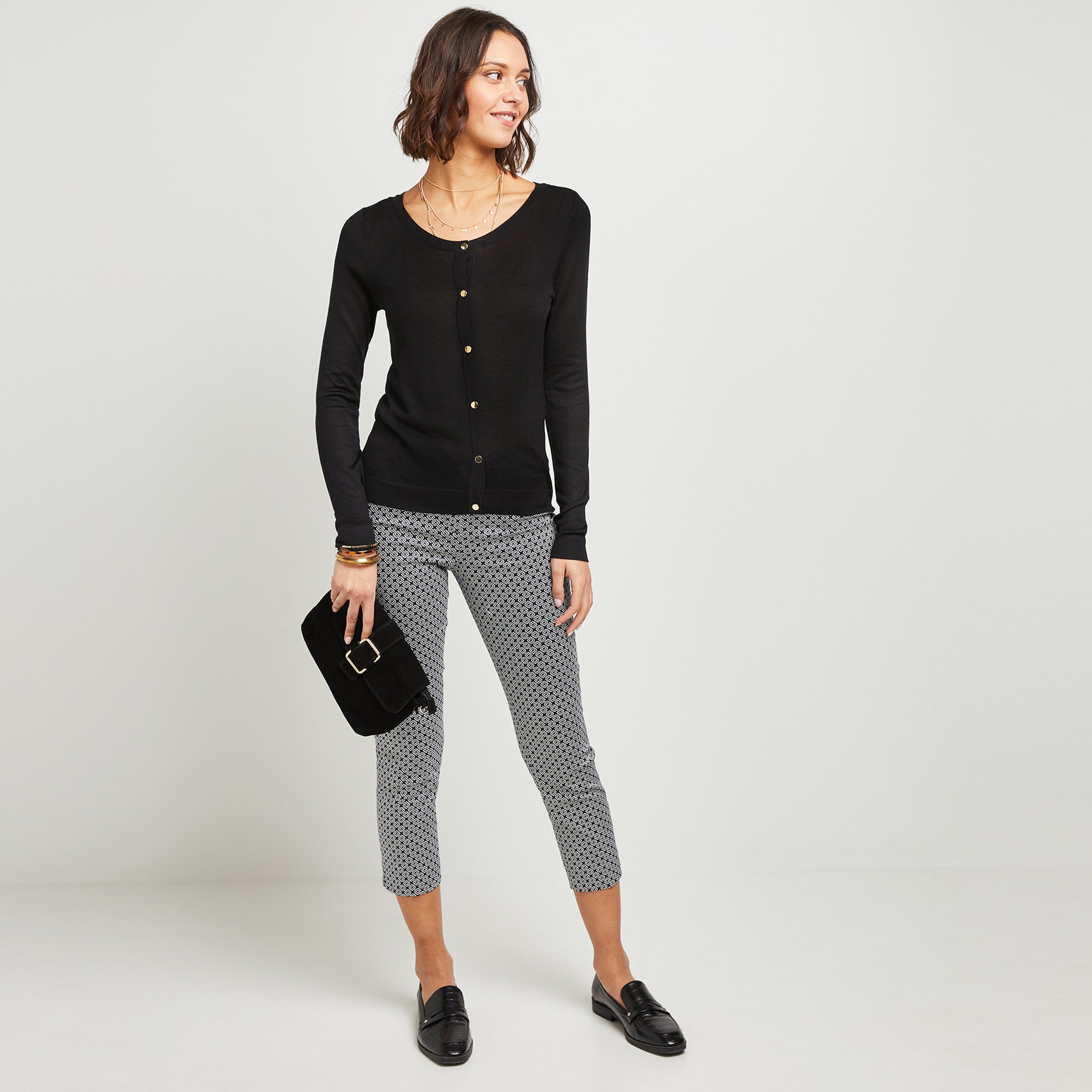 Pantalon raccourci femme - MARINE