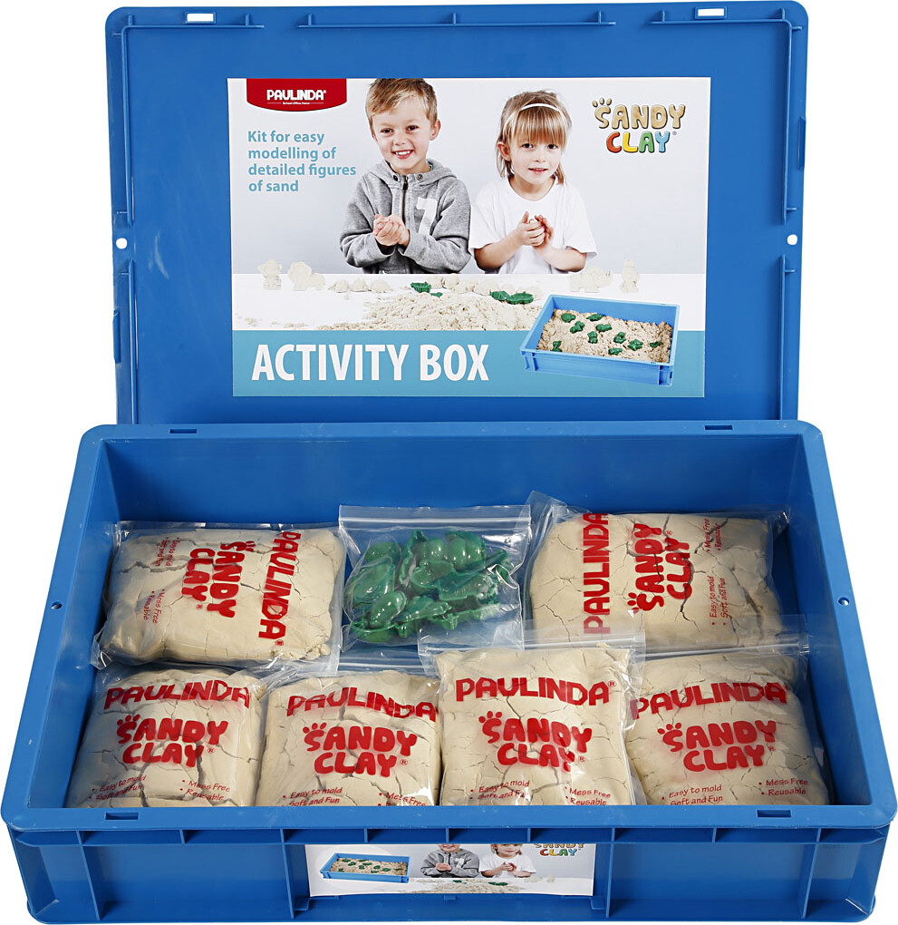 Sandy Clay I Aktivitetskasse - 40X60 CM - Natur - 6 KG