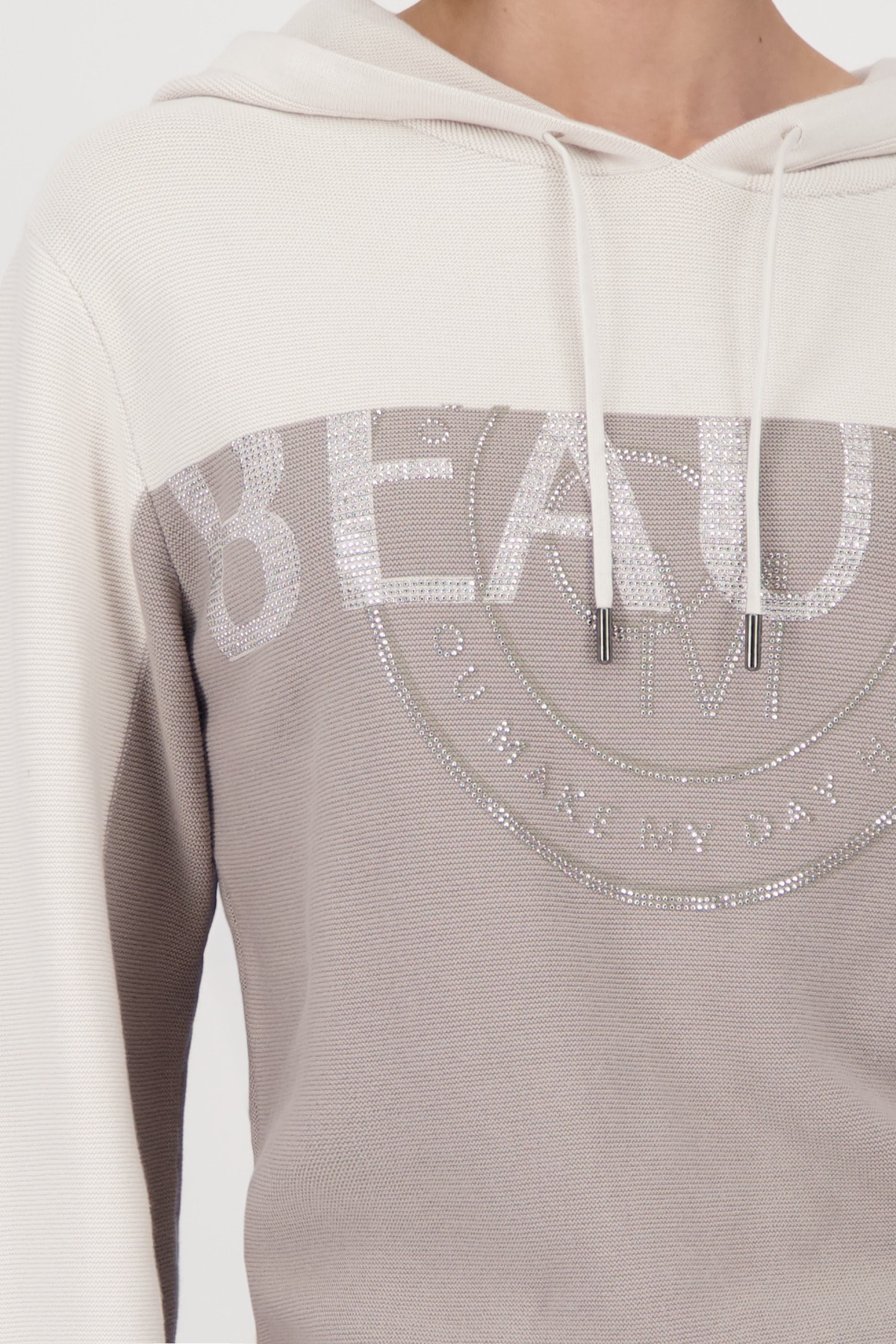 Monari Kapuzenpullover »Pullover Beauty Colorblock«, Mit Rundhalsausschnitt
