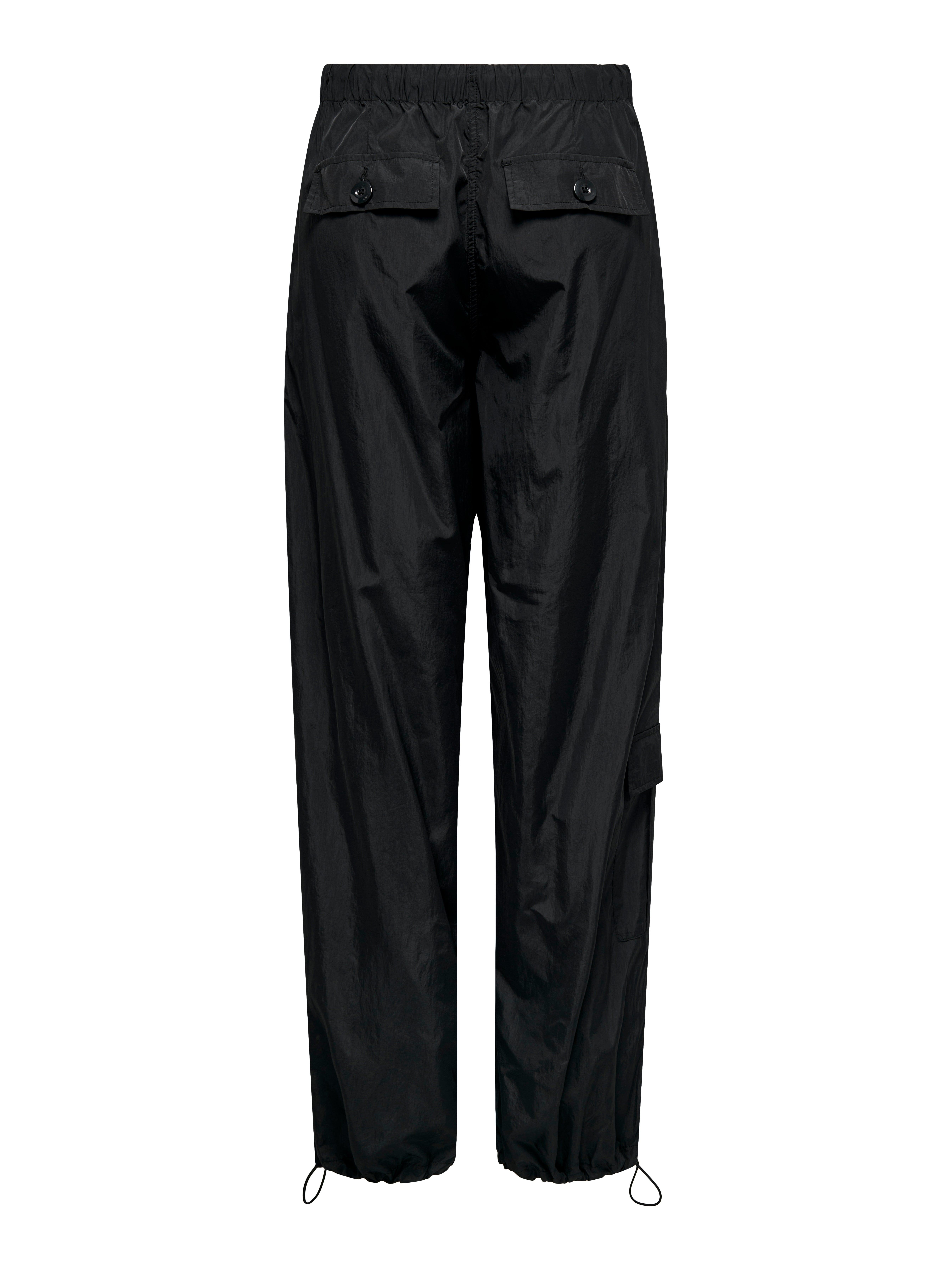 ONLJOANNE Mittlere Taille Locker geschnitten Cargo-Hose Black