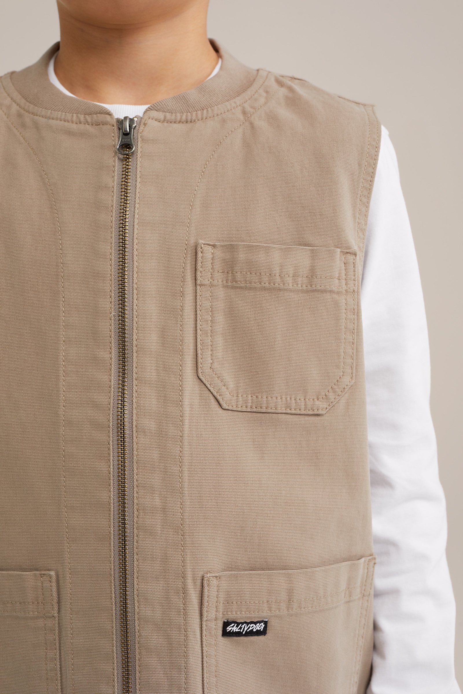 Jongens gilet Salty Dog Lichtbruin