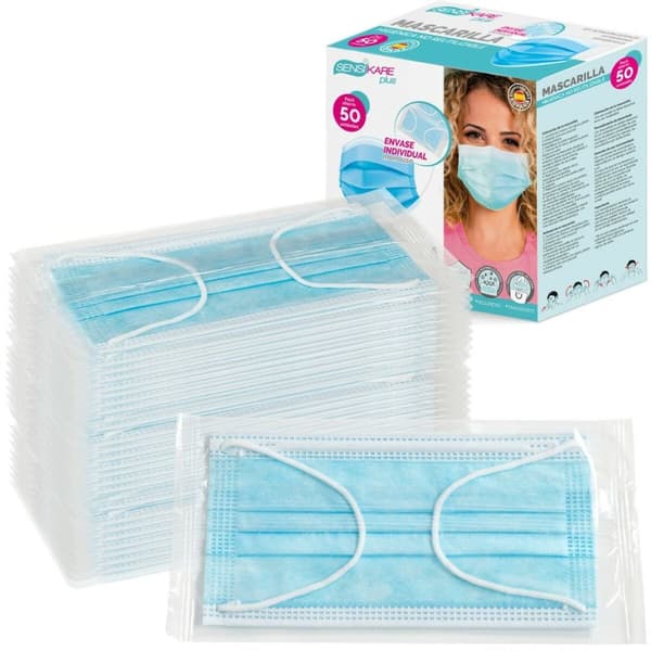 Box of hygienic masks SensiKare 50 Deler (12 enheter)
