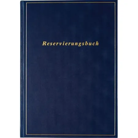rido/idé Reservierungsbuch A4 1 Tag/2 Seiten, Kunststoff-Einband Balacron, dunkelblau