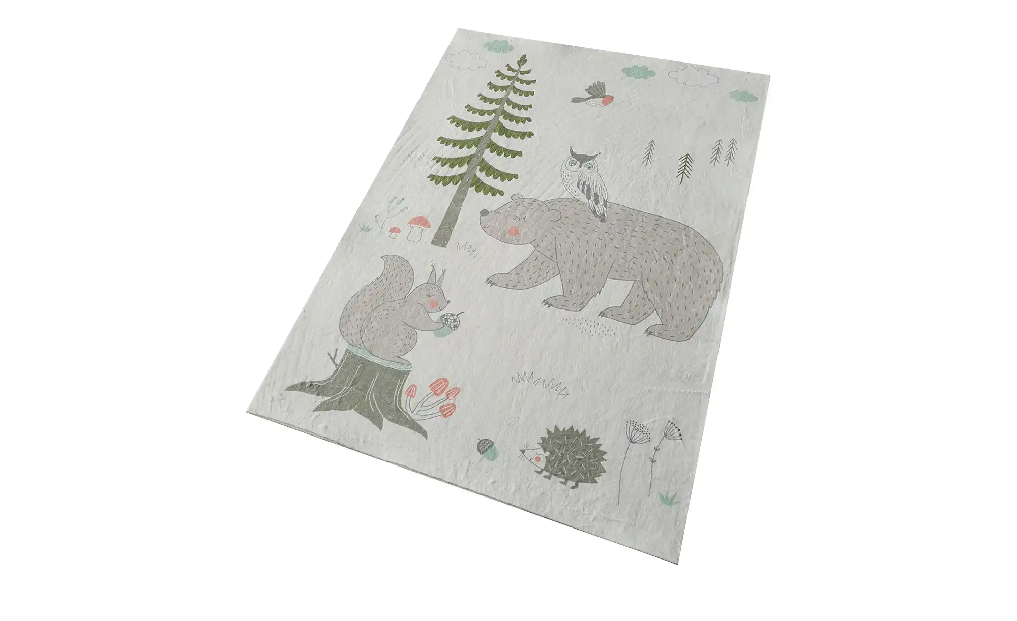 KJUT Kurzflorteppich Bär+Eule