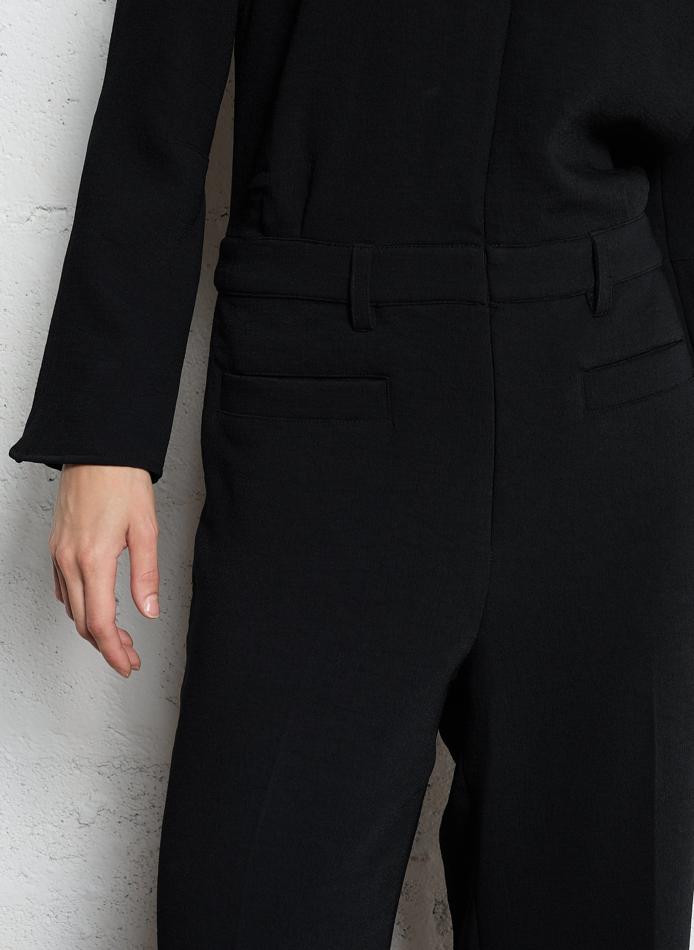OMIZA - Combinaison pantalon droite | Noir