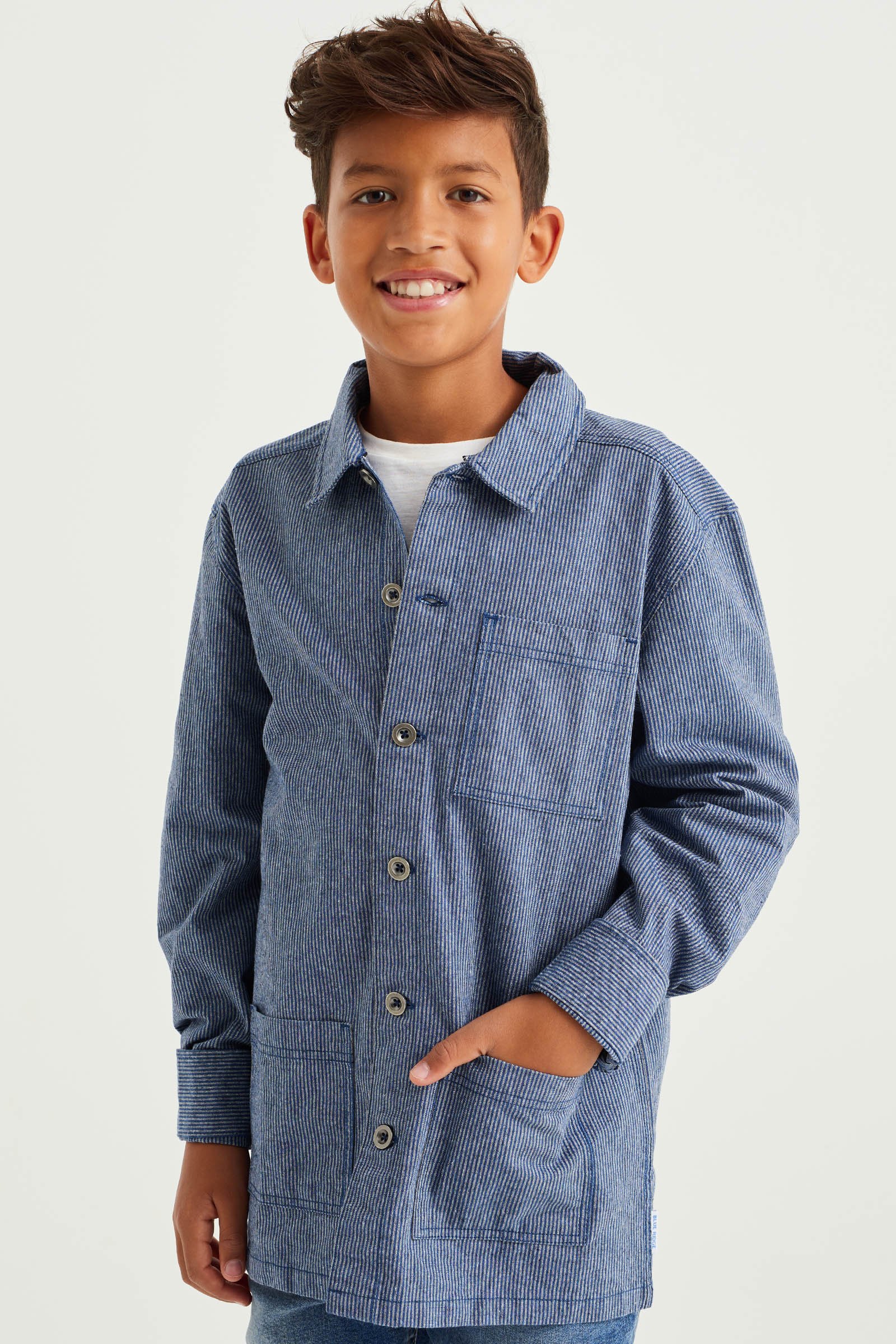 Jongens overhemd met dessin Blue Ridge Blauw